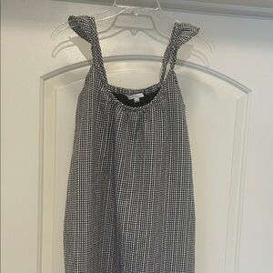 The Nines by HATCH Black and White Gingham Top